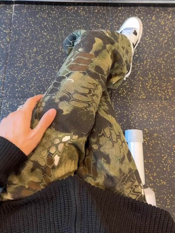 Τζιν ίσια γραμμή, denim με γούνα κουνελιού, μεσαία μέση, φερμουάρ, λεπτό ύφασμα, κοντή μήκος παντελονιών