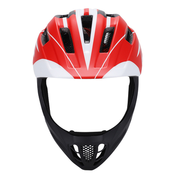 Gyerekeknek készült teljes arcú sisak EPS+PC anyagból, uniszex, LED világítással, logó nyomtatására alkalmas