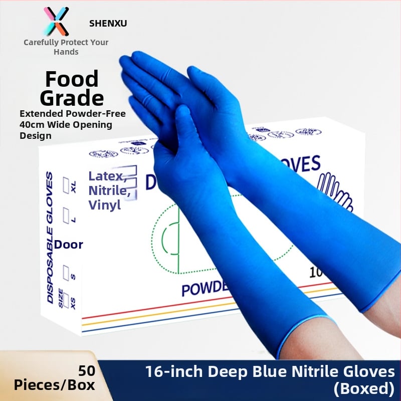 Γάντια από νιτρίλιο μιας χρήσης, τυπικού πάχους, 1000 τεμάχια ανά κουτί, βάρος συσκευασίας 5,5 κιλά, κατάλληλα για πλύσιμο πιάτων