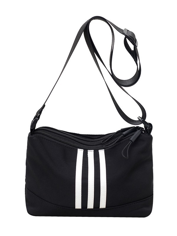Ženska crossbody torbica od najlona, kvadratnog oblika, velike kapacitete, zatvaranje na zatvarač, unutarnja džep s zatvaračem, podstava od poliester, s jednom naramenicom