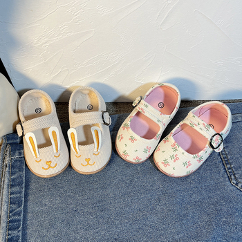 Pantofi de prințesă pentru copii, respirabili și ușori, închidere Velcro, talpă PVC, pentru 12–36 luni, primăvară și toamnă