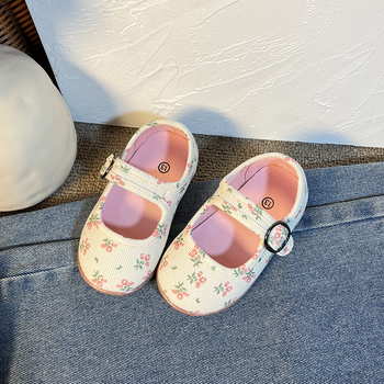 Pantofi de prințesă pentru copii, respirabili și ușori, închidere Velcro, talpă PVC, pentru 12–36 luni, primăvară și toamnă