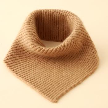 Fular de gât din cașmir, triunghiular, tricotat cu Warp Knit - Menținerea Căldurii, Iarna 2025