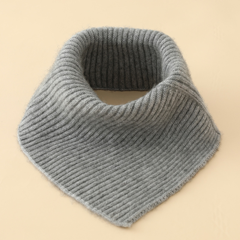 Fular de gât din cașmir, triunghiular, tricotat cu Warp Knit - Menținerea Căldurii, Iarna 2025