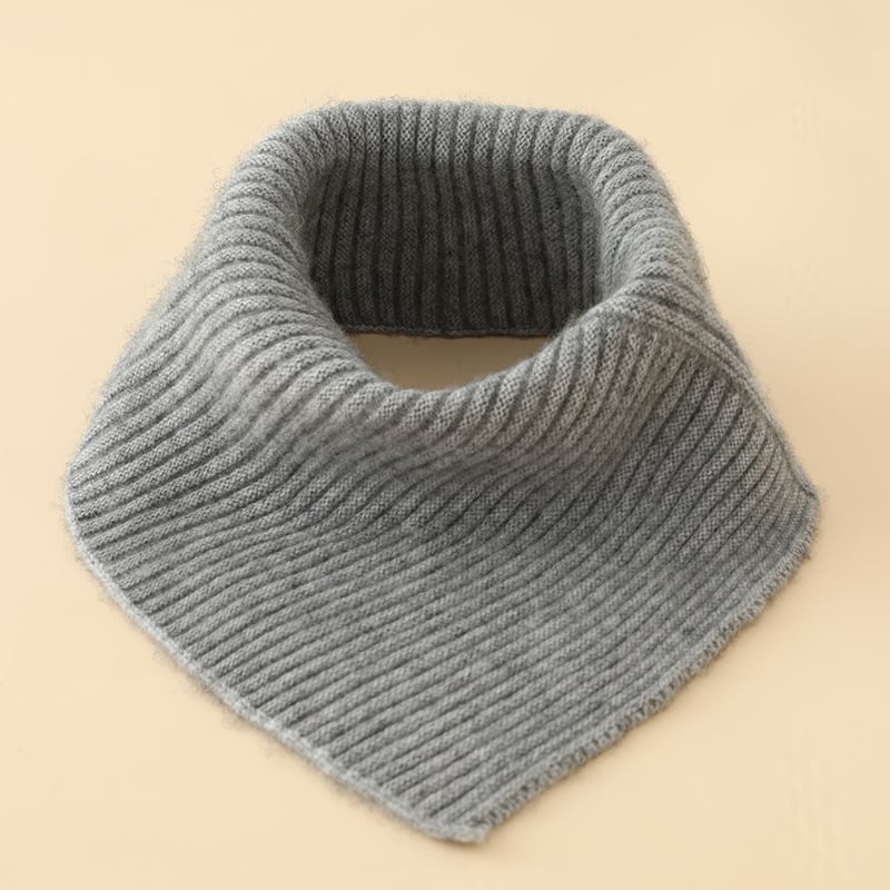 Fular de gât din cașmir, triunghiular, tricotat cu Warp Knit - Menținerea Căldurii, Iarna 2025