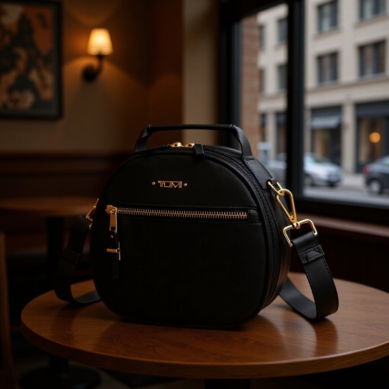 Γυναικεία τσάντα χιαστί με ανάγλυτο δέρμα, μικρού κυκλικού σχήματος, με φερμουάρ, αποσπώμενο ιμάντα, θήκη τηλεφώνου