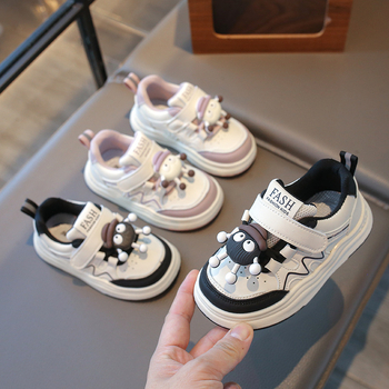 Baby cipele za hodanje, korejskog stila, mekana potplata; gornji dio od mikrovlaknaste kože, Velcro kopča, prozračne, protuklizne, za dob od 12 do 48 mjeseci