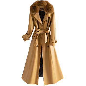 Emanko jachetă din piele artificială pentru femei, croială slim, mâneci lungi, guler tip sacou, închidere cu trei nasturi