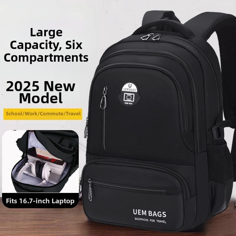 Σακίδιο πλάτης για αγόρια, Oxford ύφασμα, αδιάβροχο, αστικός μινιμαλιστικός σχεδιασμός, καμπύλοι ιμάντες ώμου