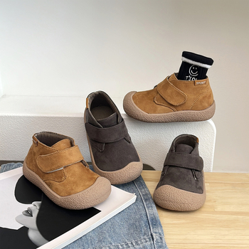 Dječje tenisice s Velcro kopčanjem, unisex, niski profil, nubuk gornji dio, protuklizna gumena podloga — 1–6 godina