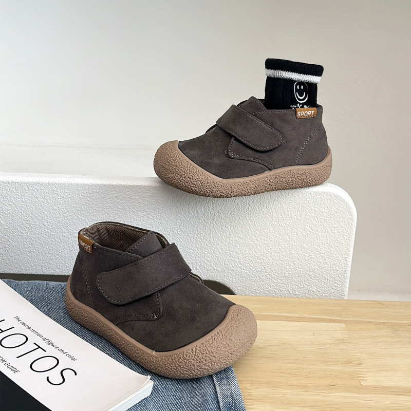 Dječje tenisice s Velcro kopčanjem, unisex, niski profil, nubuk gornji dio, protuklizna gumena podloga — 1–6 godina