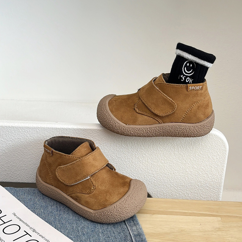 Dječje tenisice s Velcro kopčanjem, unisex, niski profil, nubuk gornji dio, protuklizna gumena podloga — 1–6 godina