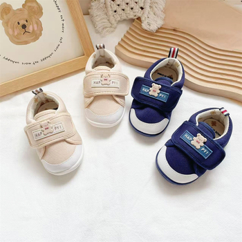 Pantofi pentru copii mici – unisex, închidere Velcro, partea superioară din plasă, respirabili, imprimeu desen animat