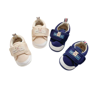 Pantofi pentru copii mici – unisex, închidere Velcro, partea superioară din plasă, respirabili, imprimeu desen animat