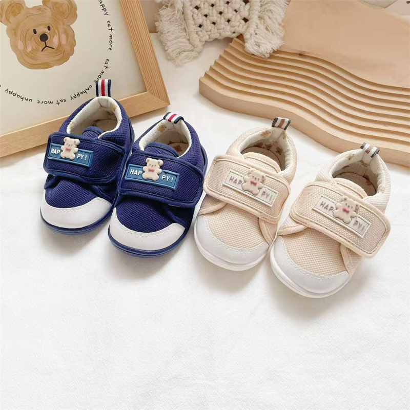 Pantofi pentru copii mici – unisex, închidere Velcro, partea superioară din plasă, respirabili, imprimeu desen animat