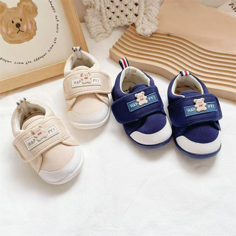 Pantofi pentru copii mici – unisex, închidere Velcro, partea superioară din plasă, respirabili, imprimeu desen animat