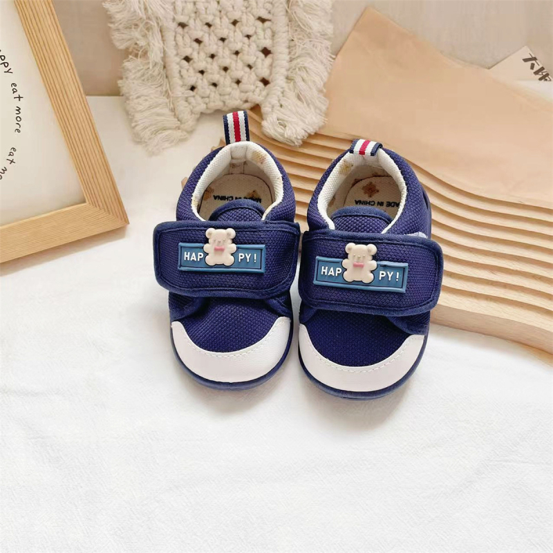 Pantofi pentru copii mici – unisex, închidere Velcro, partea superioară din plasă, respirabili, imprimeu desen animat