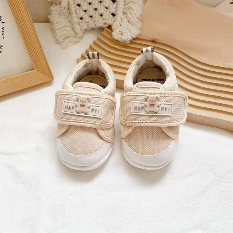 Pantofi pentru copii mici – unisex, închidere Velcro, partea superioară din plasă, respirabili, imprimeu desen animat