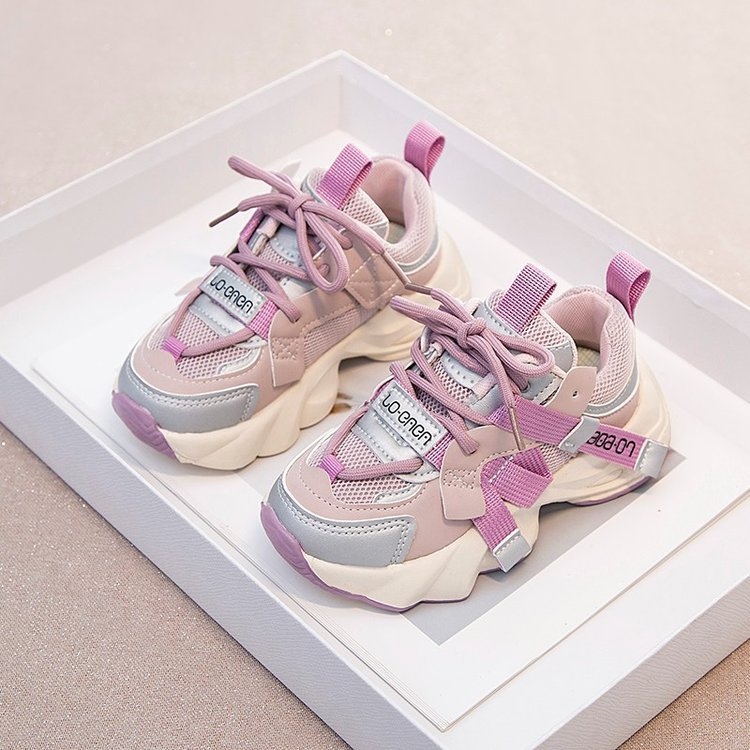 Dječje cipele Dad Shoes za djevojčice, gornji dio PU+mesh, Velcro kopča, životinjski uzorak, potplat od kompozita, dob 1–12 godina
