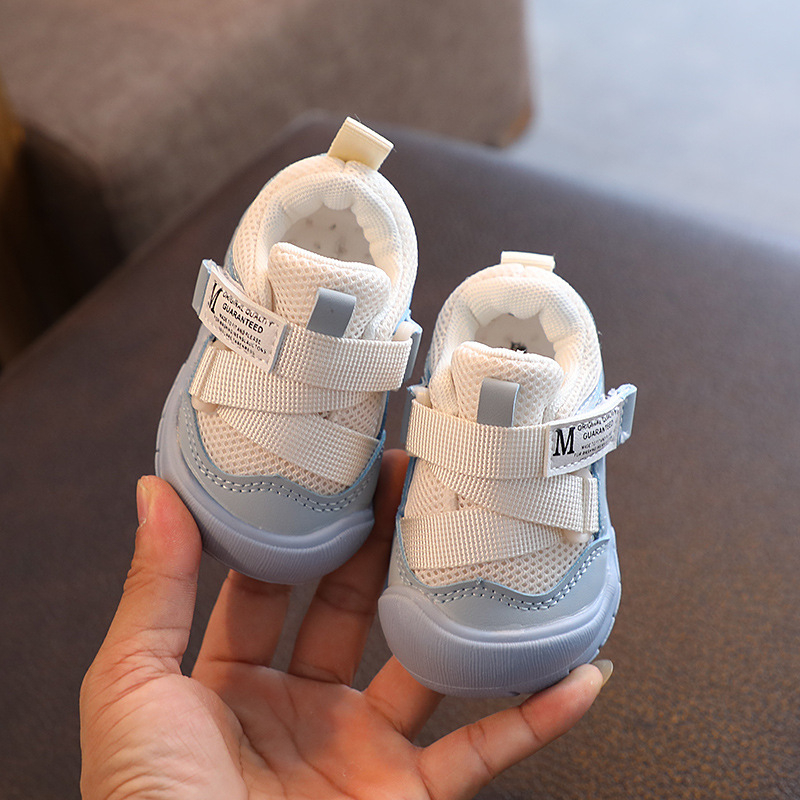 Dječje tenisice za hodanje – unisex, gornji dio od mrežaste tkanine, ležerni stil, Velcro zatvarač, za djecu 12–36 mjeseci