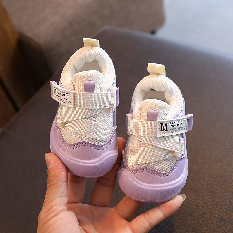 Dječje tenisice za hodanje – unisex, gornji dio od mrežaste tkanine, ležerni stil, Velcro zatvarač, za djecu 12–36 mjeseci
