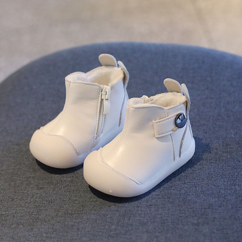 Cipele za bebe i malu djecu (fleece podstava; vamp s mikrovlaknom kože; bočni zatvarač; zimsko/jesensko; 12–36 mjeseci)