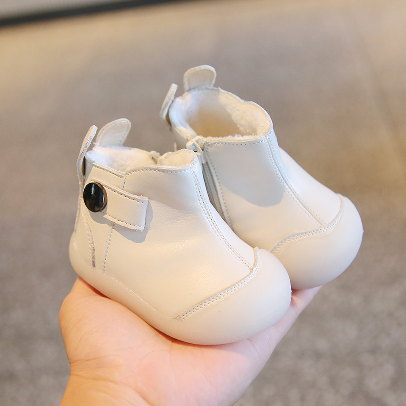 Cipele za bebe i malu djecu (fleece podstava; vamp s mikrovlaknom kože; bočni zatvarač; zimsko/jesensko; 12–36 mjeseci)