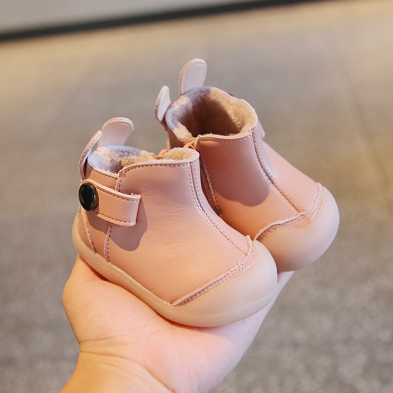 Cipele za bebe i malu djecu (fleece podstava; vamp s mikrovlaknom kože; bočni zatvarač; zimsko/jesensko; 12–36 mjeseci)