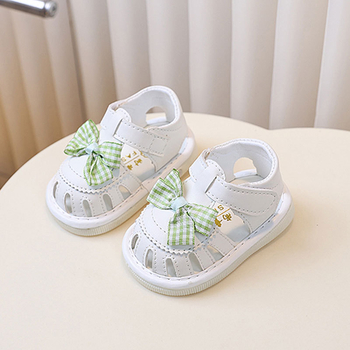 Pantofi de bebeluș în stil prințesă, partea superioară din piele artificială, închidere Velcro, vară-primăvară, pentru 6-12 luni, talpă cu un singur strat