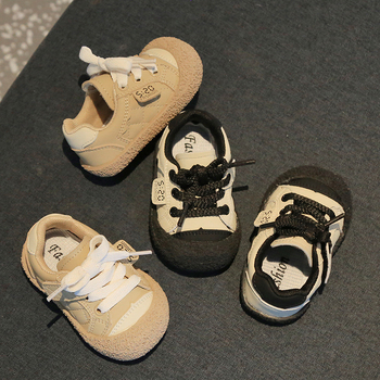 Veličina 24 Cipele za bebe za proljeće i jesen, za dječake i djevojčice, mek potplat, protuklizne, Velcro kopča, za uzrast 12–36 mjeseci