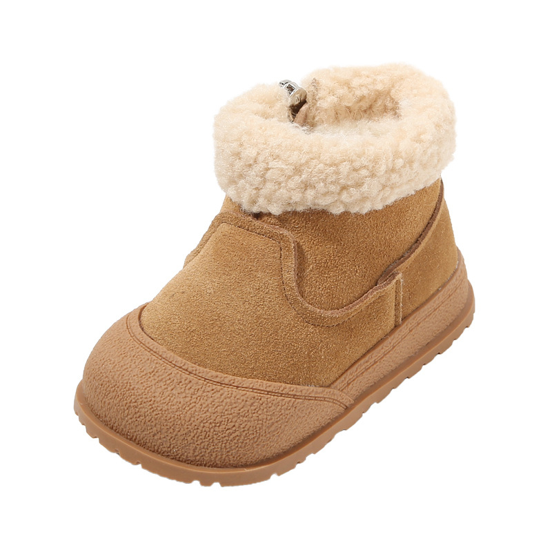 Unisex dječje tenisice s flisom, visokim gornjim dijelom, bočni zip, gumeni potplat, jednobojne