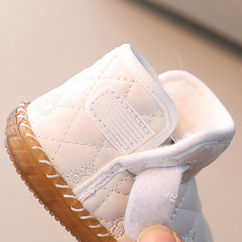 Ghete de zăpadă pentru copii, 12–36 luni, din piele sintetică pe partea superioară, înalte, înălțime medie a tubului