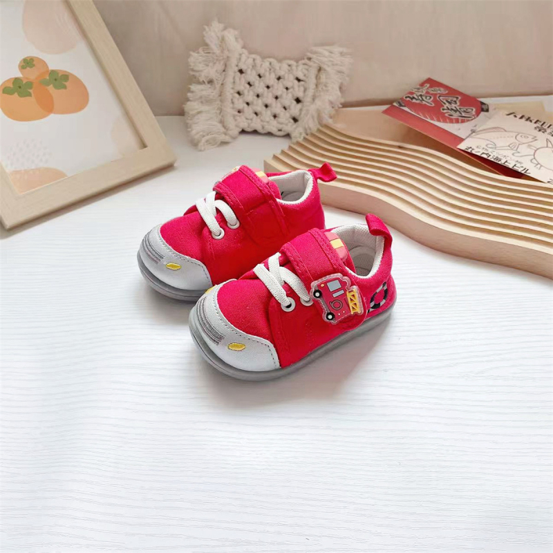 Pantofi pentru copii mici, unisex, stil japonez, partea superioară din pânză, închidere Velcro, talpă moale antiderapant, respirabili, talpă joasă, pentru 12–36 luni și 24–48 luni