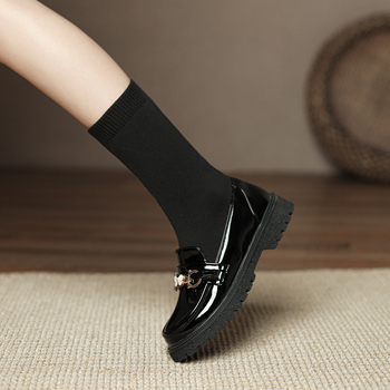 Dječje sock boots srednje visine, od umjetne kože, za djevojčice 7–16 godina