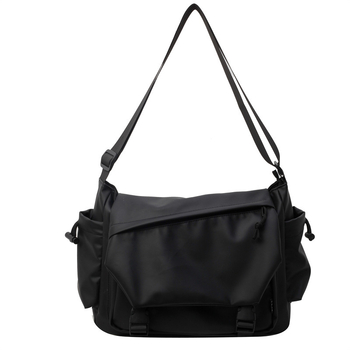 Unisex crossbody torba – Oxford materijal, zatvaranje na šnuru, horizontalni kvadratni oblik, unutarnja pretinica za mobitel, poliester podstava