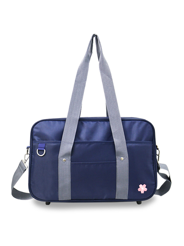 Geantă școlară JK-Uniform brodată, din Oxford, cu fermoar