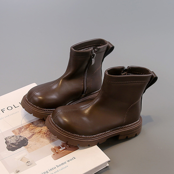 Martin čizme za djecu, podstavljene flisom, unisex, bočni zatvarač, gumeni đon, niska visina