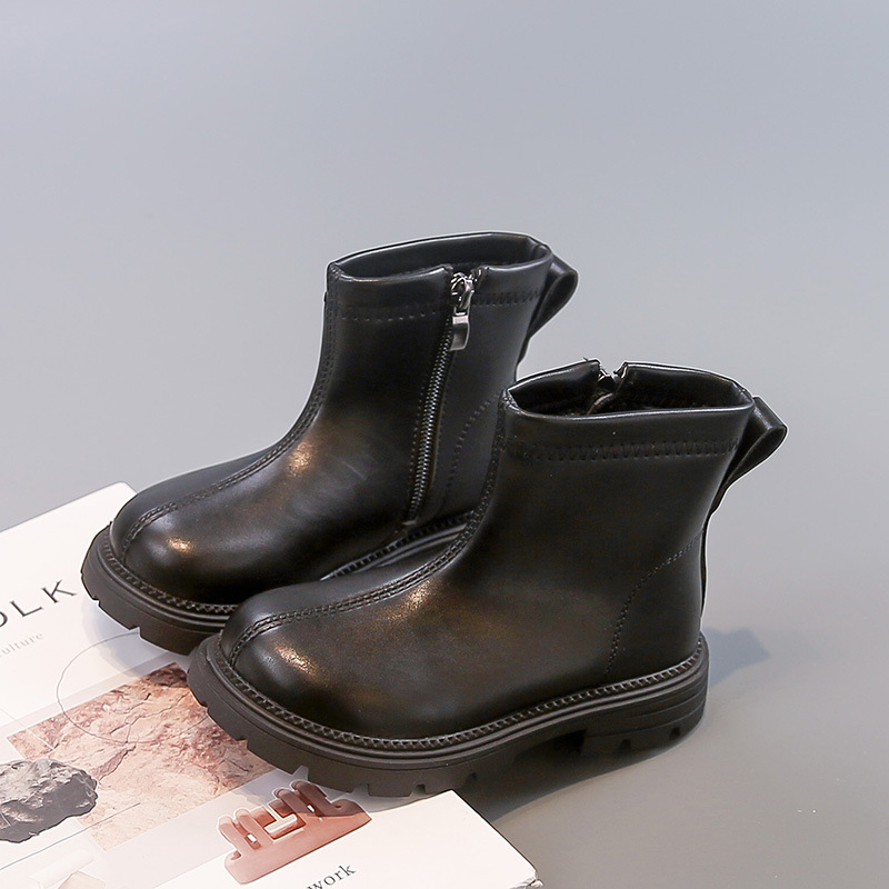 Martin čizme za djecu, podstavljene flisom, unisex, bočni zatvarač, gumeni đon, niska visina