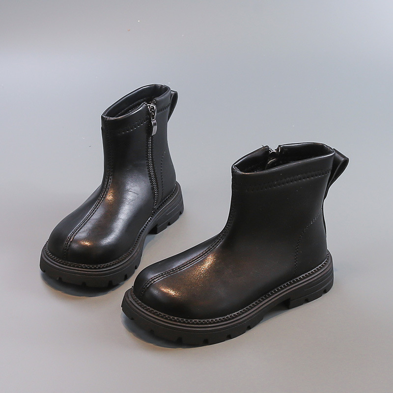 Martin čizme za djecu, podstavljene flisom, unisex, bočni zatvarač, gumeni đon, niska visina