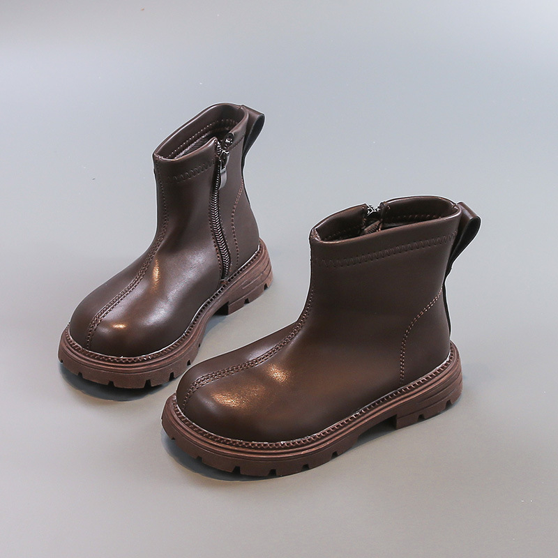 Martin čizme za djecu, podstavljene flisom, unisex, bočni zatvarač, gumeni đon, niska visina