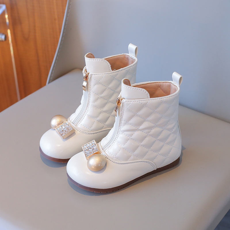 Djevojčice princeze gležnjače do srednje duljine, mrežasti uzorak, prednji zatvarač, umjetna koža, za uzrast 7–16