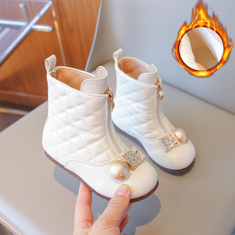 Djevojčice princeze gležnjače do srednje duljine, mrežasti uzorak, prednji zatvarač, umjetna koža, za uzrast 7–16