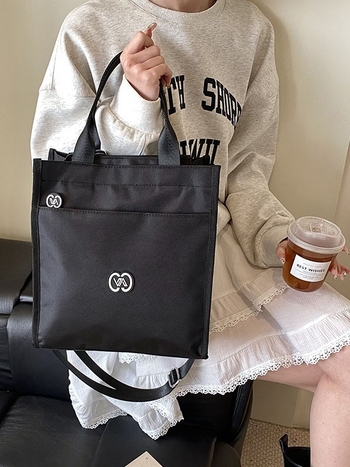 Torba za ručak za posao sa zatvaračem, Oxford platno, uspravni kvadratni oblik, unutarnji džep sa zipom i džep za telefon