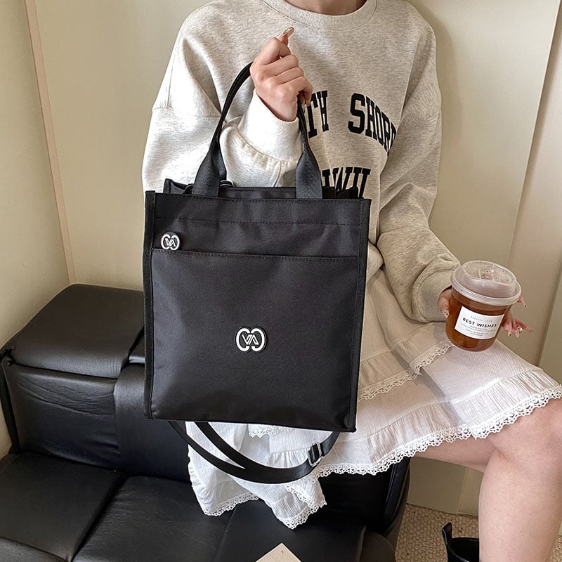 Torba za ručak za posao sa zatvaračem, Oxford platno, uspravni kvadratni oblik, unutarnji džep sa zipom i džep za telefon