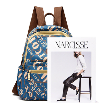 Ženski gradski ruksak od Oxford tkanine, velike kapacitete, prozračan i vodootporan, gornje zatvaranje kapicom, unutarnji džepovi: džep za laptop, džep za telefon i džep sa zatvaračem