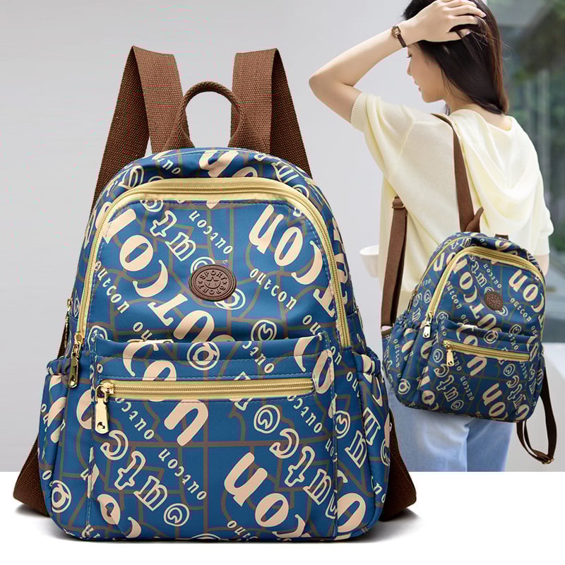 Ženski gradski ruksak od Oxford tkanine, velike kapacitete, prozračan i vodootporan, gornje zatvaranje kapicom, unutarnji džepovi: džep za laptop, džep za telefon i džep sa zatvaračem