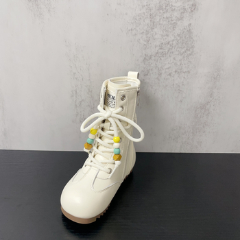 Dječje modne čizme do sredine potkoljenice, sintetički gornji dio, bočni zatvarač, gumeni potplat, jednobojni uzorak