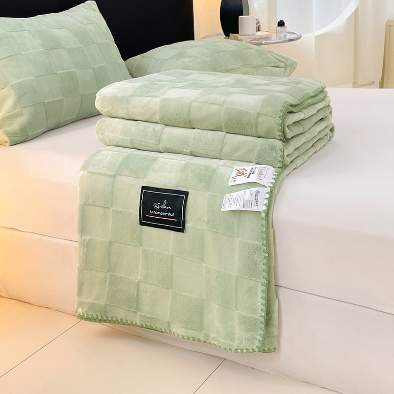 Whitsea dječja fleece deka s kariranim uzorkom, poliesterski materijal, za sve sezone