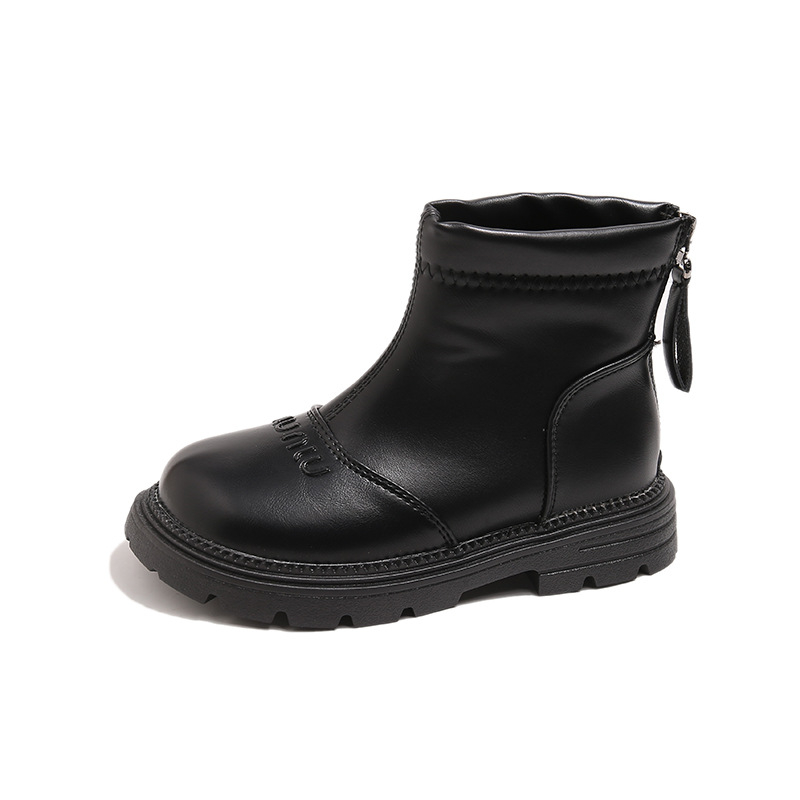 Dječje čizme za sve sezone, PU gornji dio, gumeni potplat, zatvaranje na stražnjoj strani, niski kroj, topla tekstilna uložak