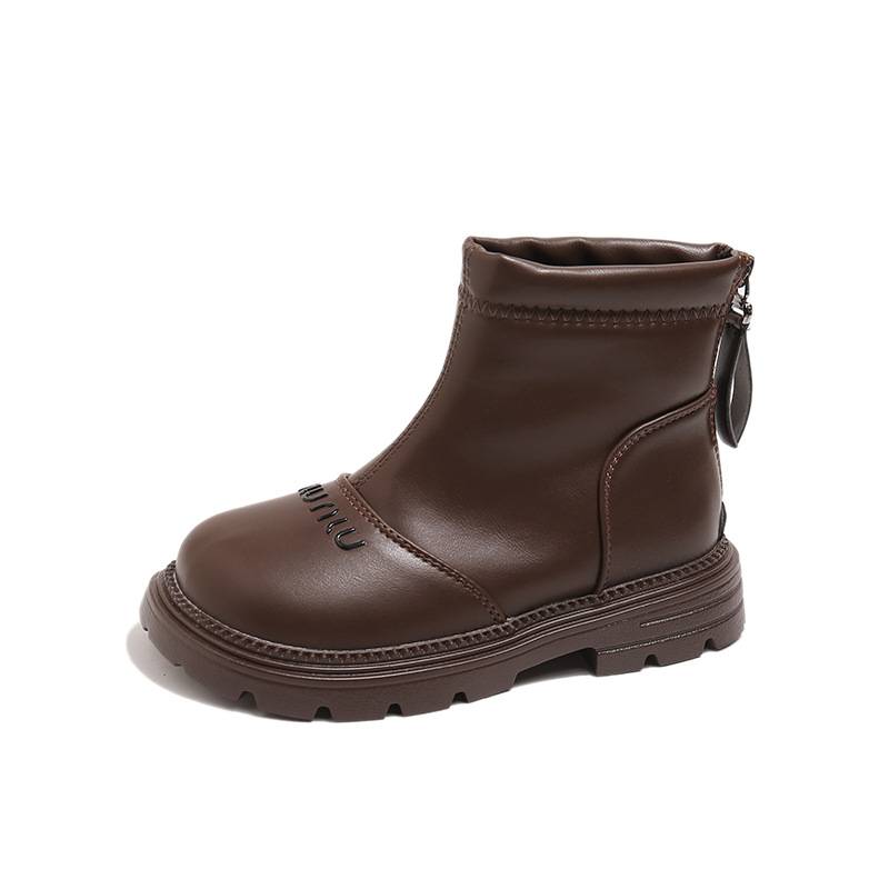 Dječje čizme za sve sezone, PU gornji dio, gumeni potplat, zatvaranje na stražnjoj strani, niski kroj, topla tekstilna uložak